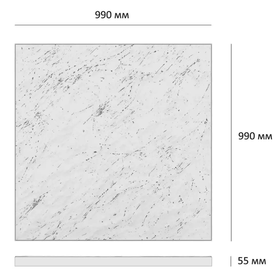 Шаговая плита STONE 990мм на 990мм чертеж размеры