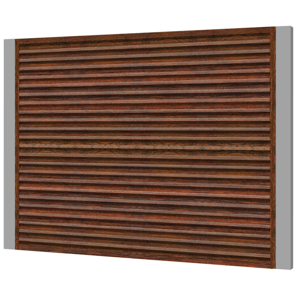 Забор жалюзи ЭКО-Z Античное Дерево 3D Принтек односторонний на металлических столбах