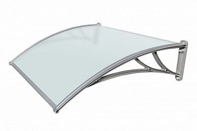 StopRain Козырек серебристый (120х93х28) см фото Центр Металлокровли