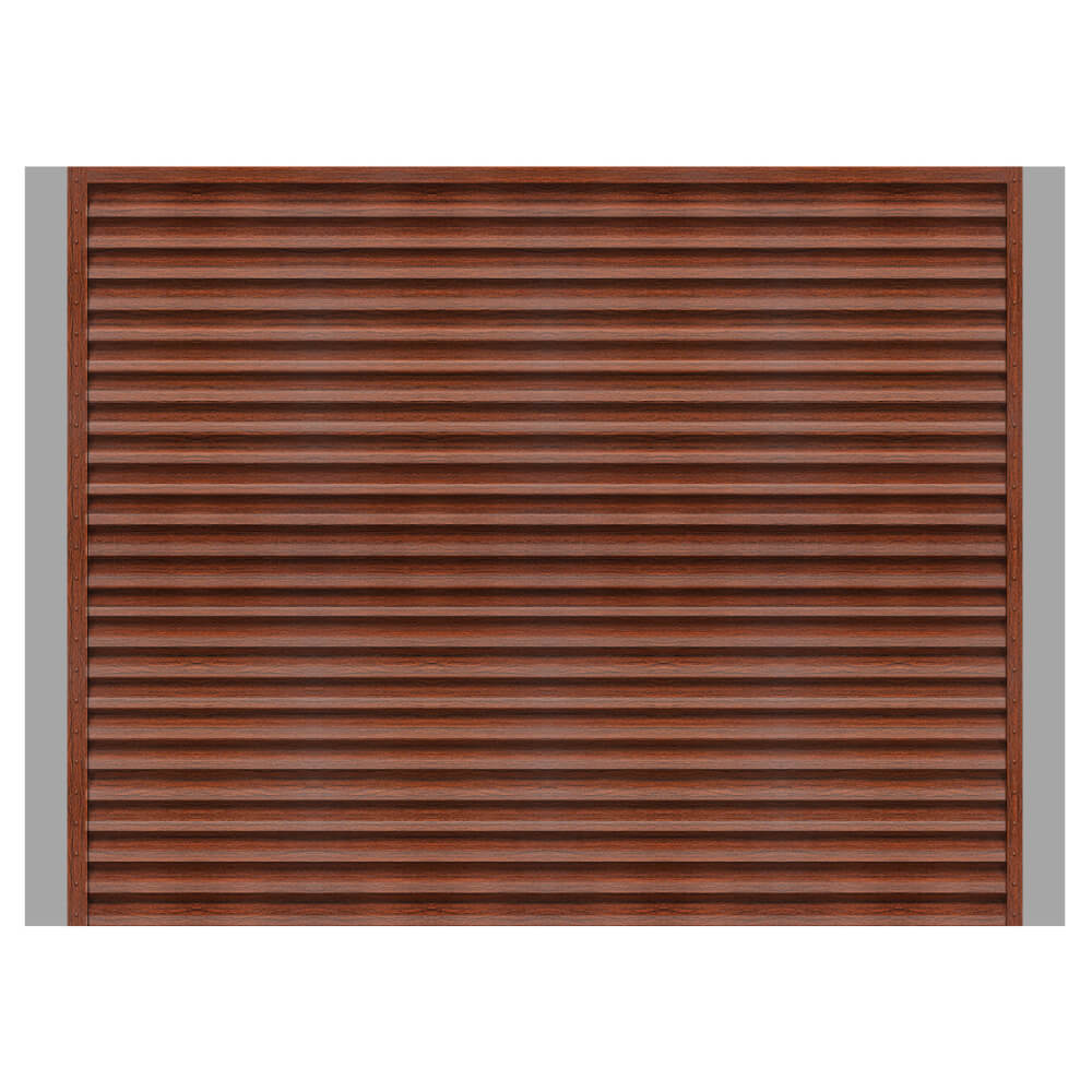 Забор жалюзи ЭКО-Z Венге SteelArt односторонний с металлическими столбами