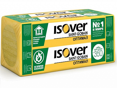 Базальтовая плита ИЗОВЕР ОПТИМАЛ 1200*600*50 5,76м2,0,288м3,8п фото Центр Металлокровли