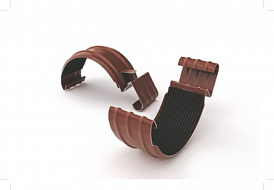 Соединитель желоба d 125 мм RAL8017 OSNO