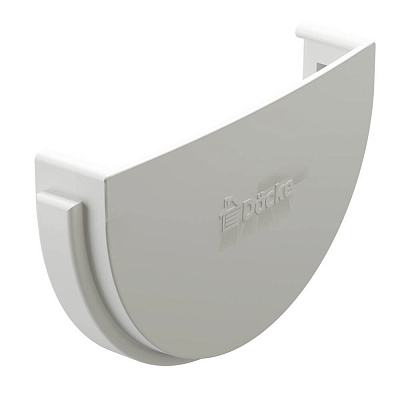 Заглушка желоба ДЕКЕ STANDARD d80мм цвет RAL 9003 Белый