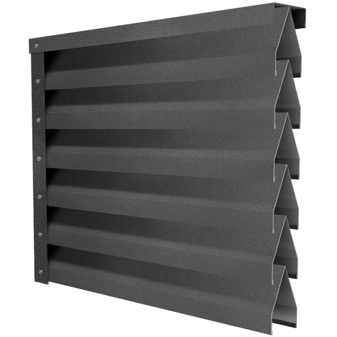 Ламель Реснички RAL9005 МАТТЕ Черный матовый двустороннего забора