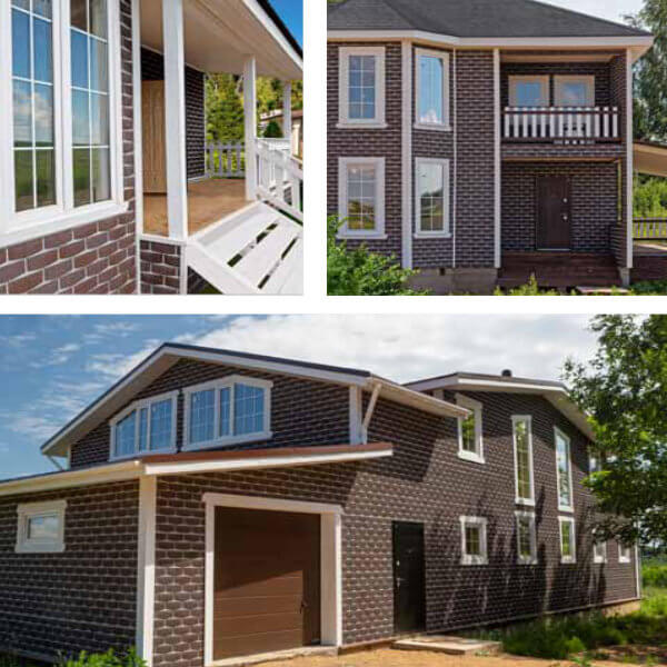 Фaсадная плитка Hauberk цвет КВАРЦИТ на фасаде дома фото 6