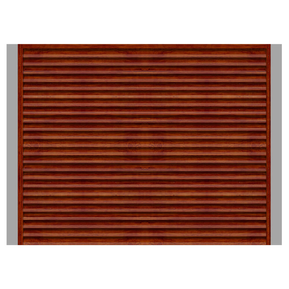 Забор жалюзи ЭКО-Z Кедр Темный 3D SteelArt двусторонний с металлическими столбами