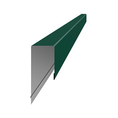 Планка заборная П-образная 10мм RAL6005 Зеленый Мох 1.5 м