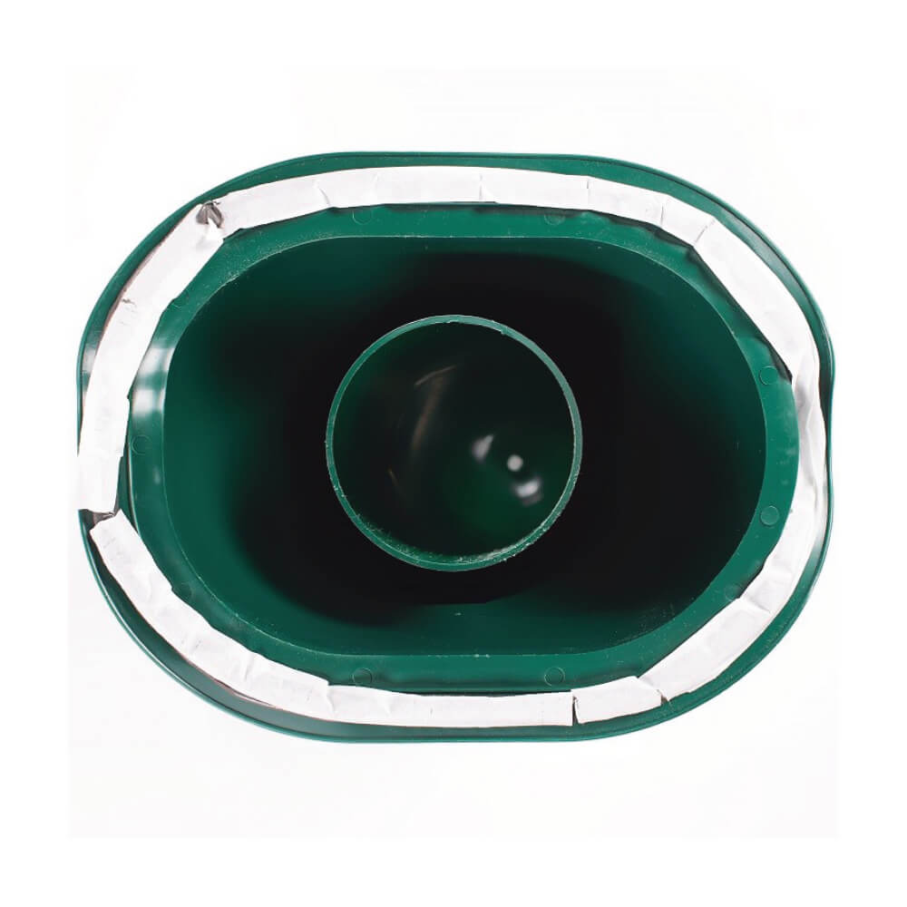 Труба вентиляционная VIOTTO d110мм h550мм для металлочерепицы RAL6005 зеленый мох утепленная вид снизу