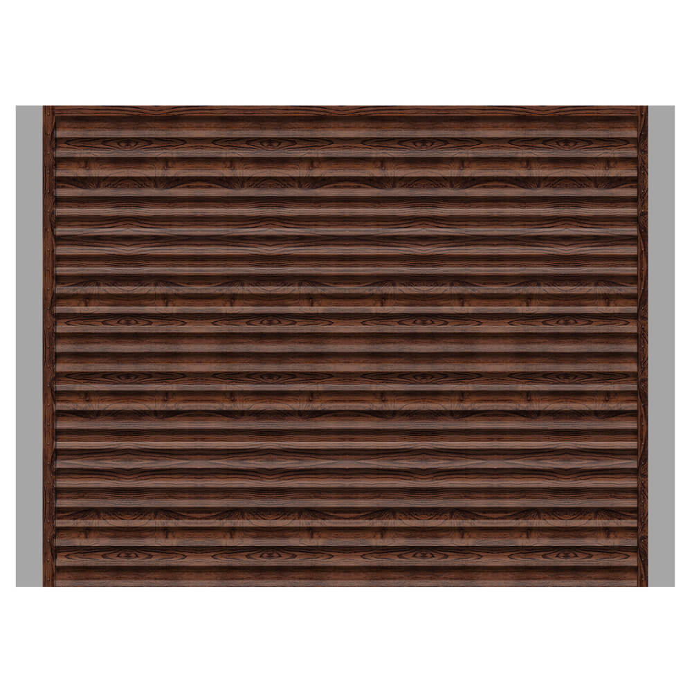 Забор жалюзи ЭКО-Z Темный Каштан 3D Принтек двусторонний с металлическими столбами