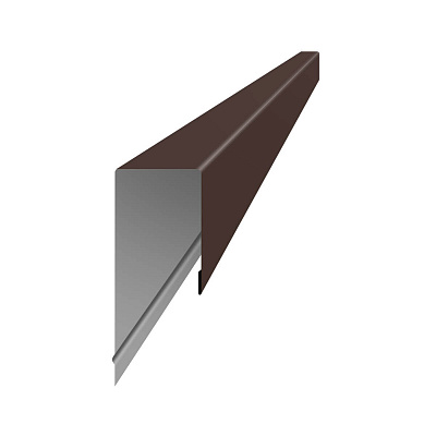 Планка заборная П-образная 10мм RAL8017 Шоколад 2.00 м 