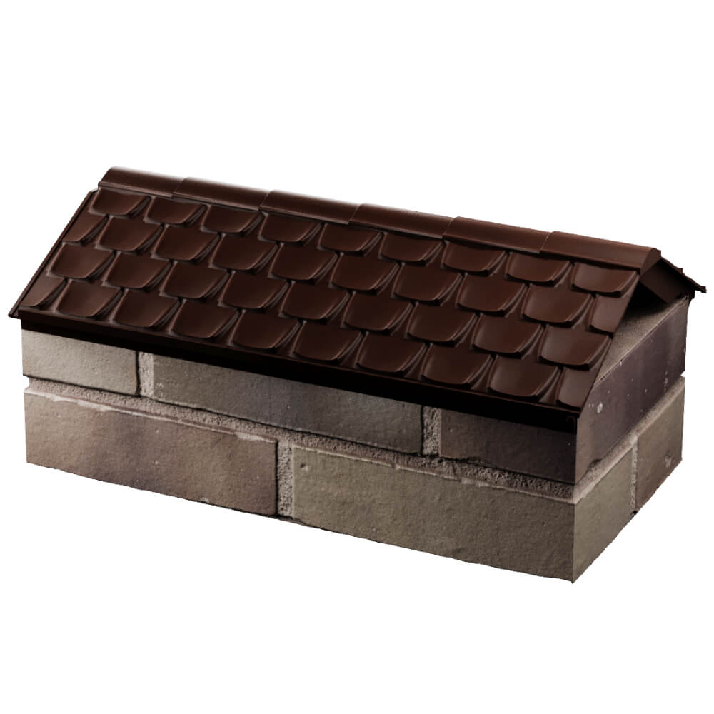 Парапет Elbrus Коричневый на 1 кирпич 255мм фото 3