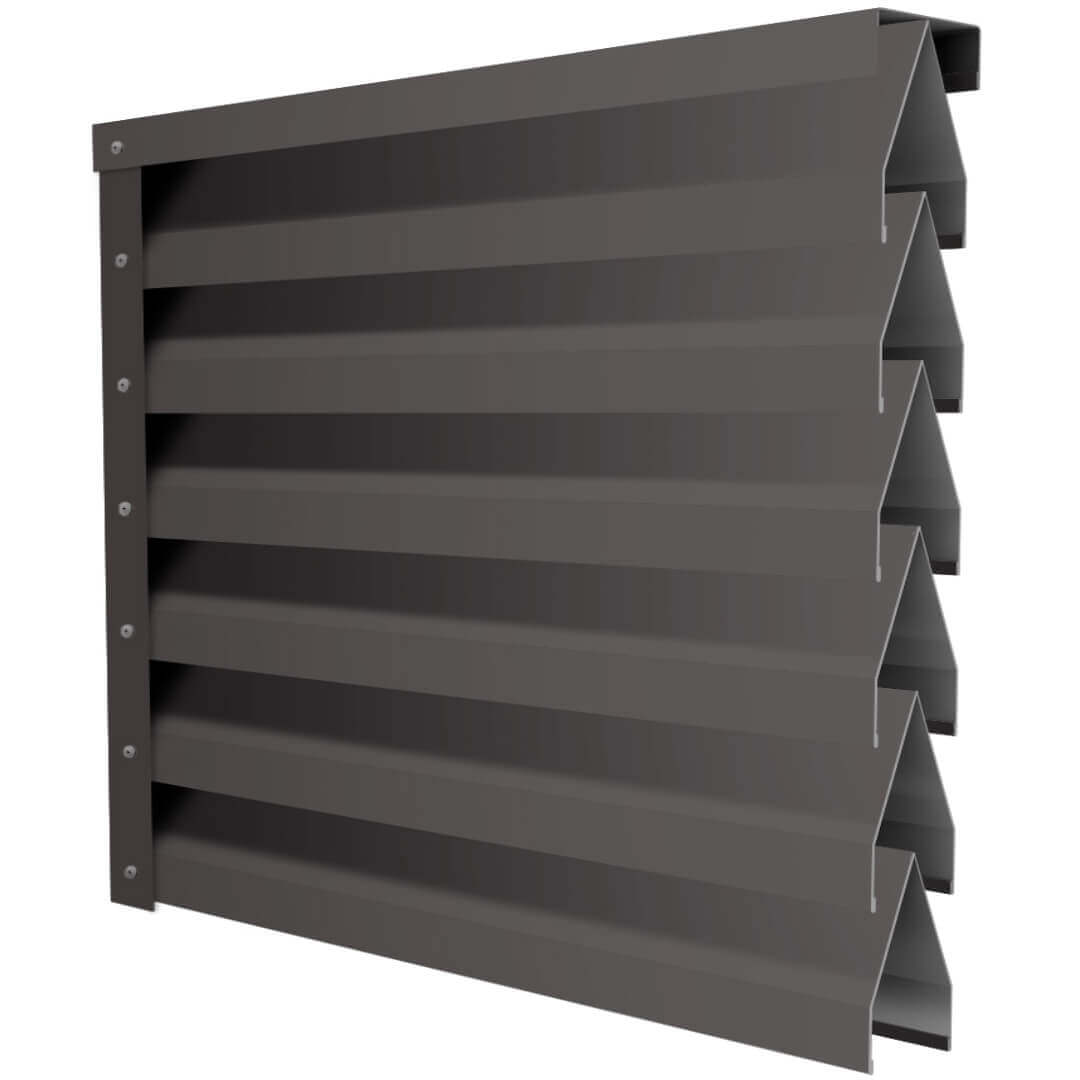 Ламель Реснички RAL8019 Темный Шоколад двустороннего забора