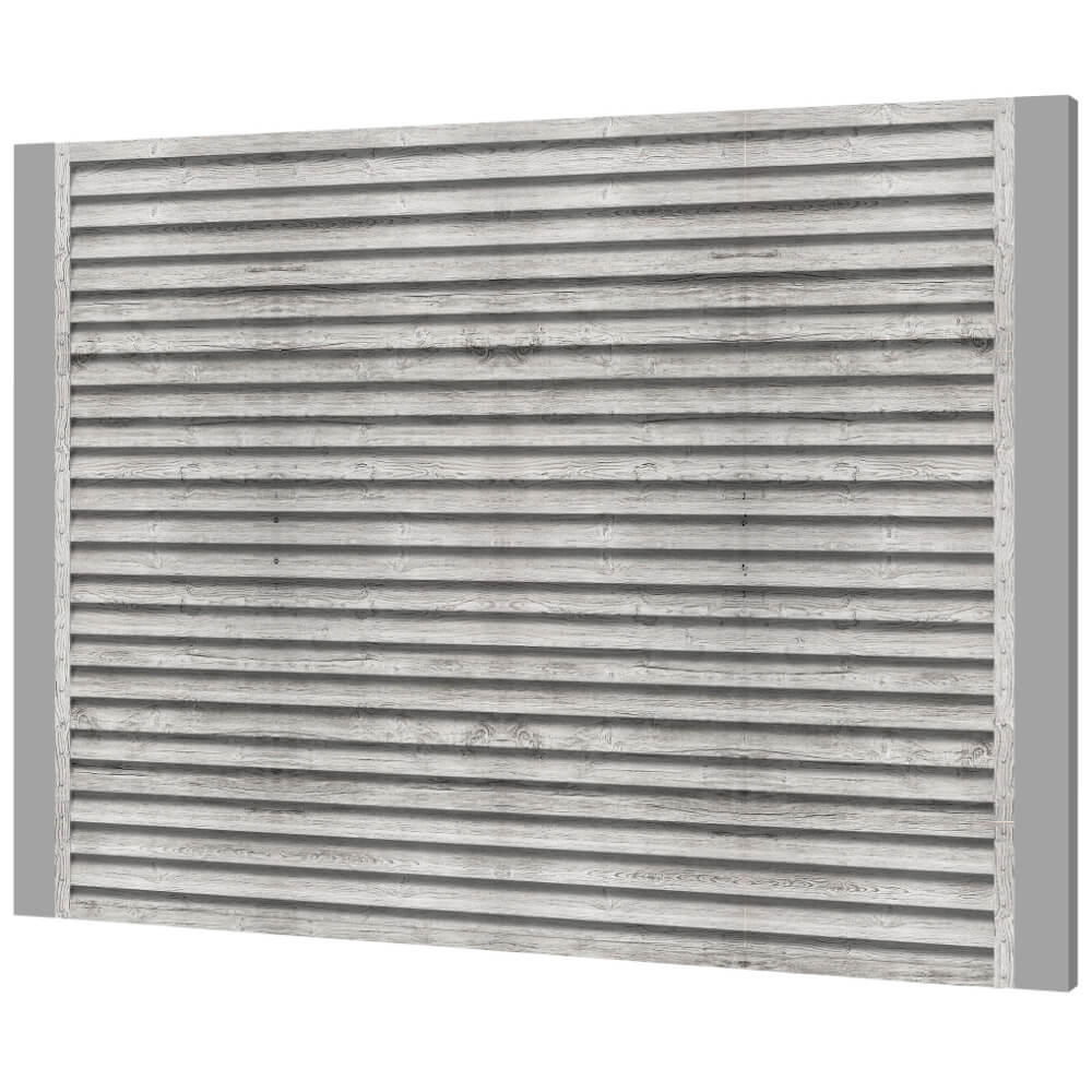 Забор жалюзи ЭКО-Z Светлая Береза SteelArt двусторонний на металлических столбах