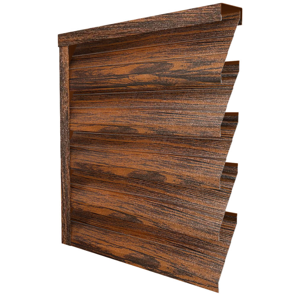 Ламель усиленная ЭКО-Z-US под дерево Темный Дуб 3D Принтек односторонний