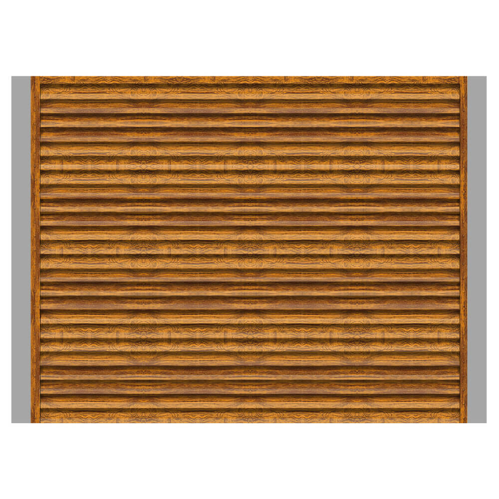 Забор жалюзи ЭКО-Z Орех Миланский 3D Принтек односторонний с металлическими столбами