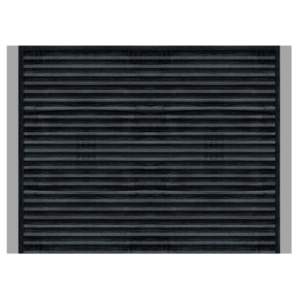 Забор жалюзи ЭКО-Z Черное Дерево 3D Принтек односторонний с металлическими столбами