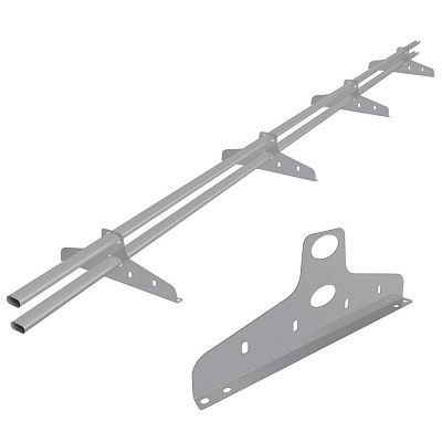 Снегозадержатель BORGE NewLine 40х20мм 3 метра 4 опоры RAL7004 Серый