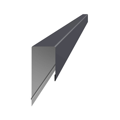 Планка заборная П-образная 10мм RAL7024 Серый Графит 3.00 м