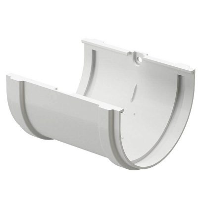 Соединитель желобов водостока Дёке Premium RAL 9003 Белый Пломбир