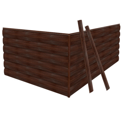 Фото сайдинга металлического (металлосайдинга) царьсайдинга Бревно Рубленое 4Д Дуб Мореный для фасада дома