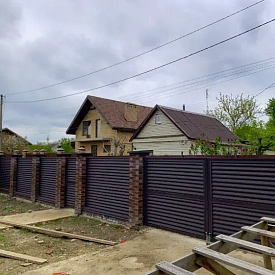 Забор Реснички 8019 МАТТЕ Темный Шоколад матовый двусторонний